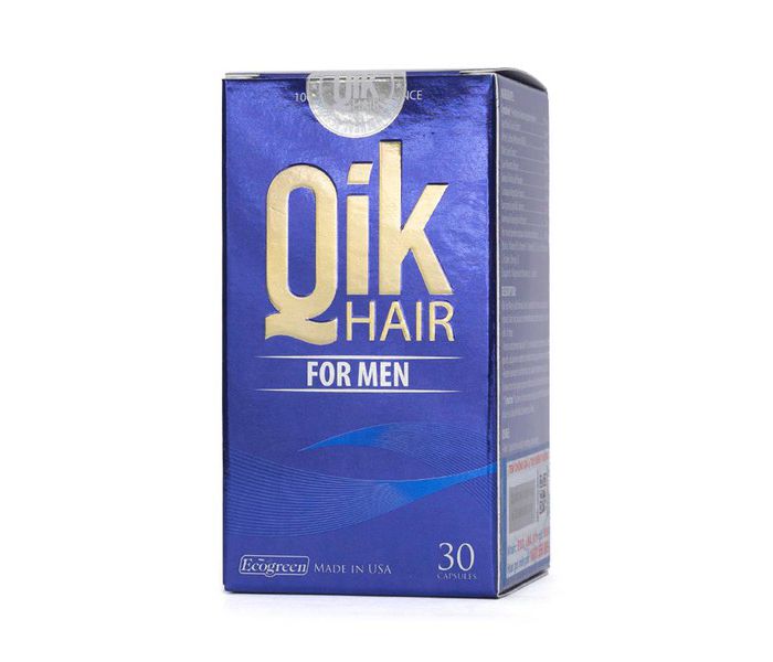 Viên Uống Giảm Rụng Tóc Nam Giới Qik Hair For Men Ecogreen 30 Viên