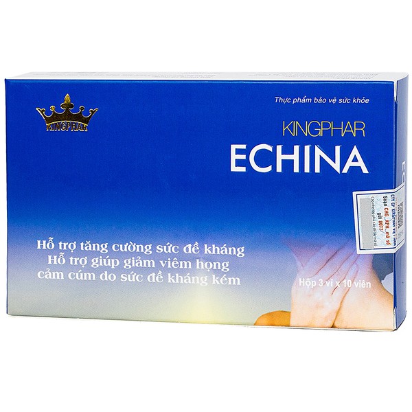 Viên Uống Hỗ Trợ Điều Trị Viêm Họng Echina Kingphar 30 Viên