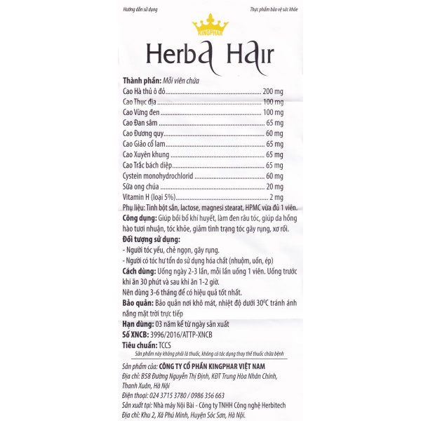 Herba Hair Kingphar 60v5