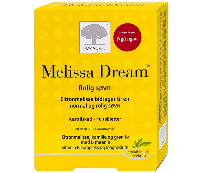 Viên Uống Giảm Căng Thẳng, Giúp Ngủ Ngon Melissa Dream New Nordic 40 Viên