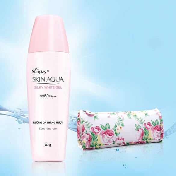 Gel Chống Nắng Dưỡng Da Trắng Mịn Sunplay Skin Aqua Silky White Gel Spf 50+/pa++++ 30G