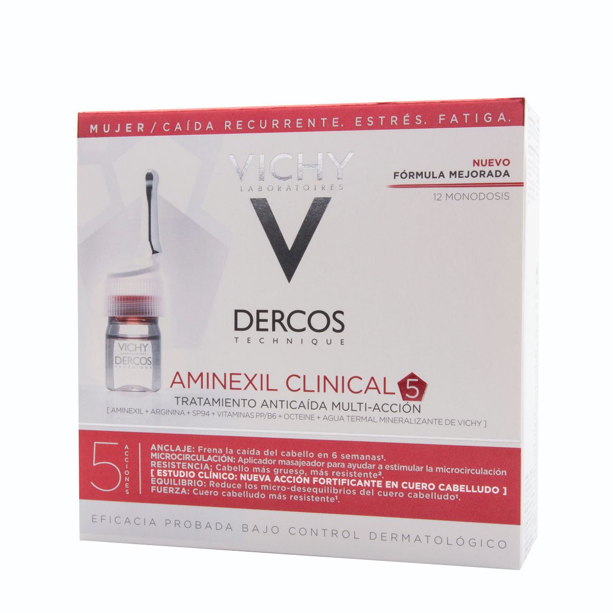 Tinh Chất Ngăn Ngừa Và Giảm Rụng Tóc Cho Nữ Vichy Dercos Aminexil Clinical 5 12X6Ml
